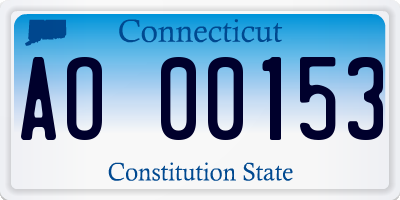 CT license plate AO00153