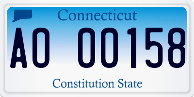 CT license plate AO00158