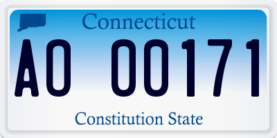 CT license plate AO00171