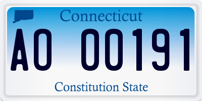 CT license plate AO00191