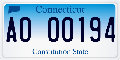 CT license plate AO00194