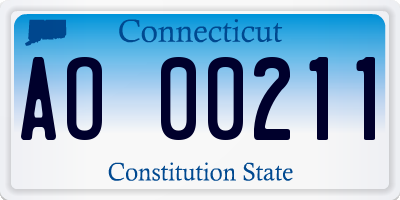 CT license plate AO00211