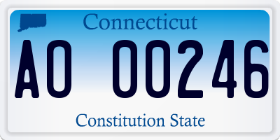 CT license plate AO00246