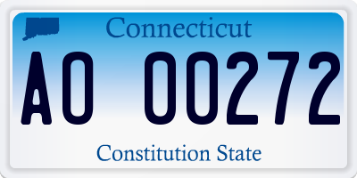 CT license plate AO00272