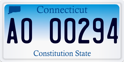 CT license plate AO00294