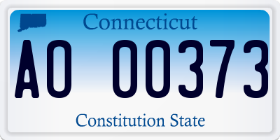 CT license plate AO00373