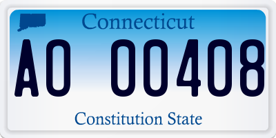 CT license plate AO00408