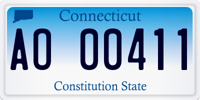 CT license plate AO00411