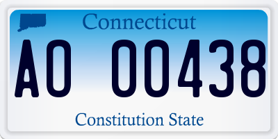 CT license plate AO00438
