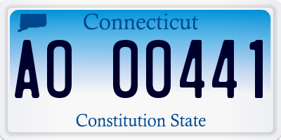 CT license plate AO00441