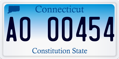 CT license plate AO00454