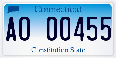 CT license plate AO00455