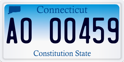 CT license plate AO00459