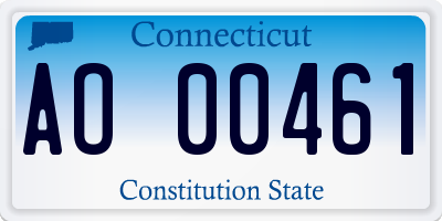 CT license plate AO00461