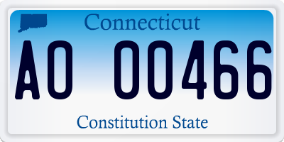 CT license plate AO00466