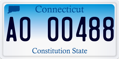 CT license plate AO00488