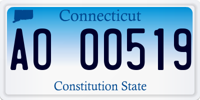 CT license plate AO00519