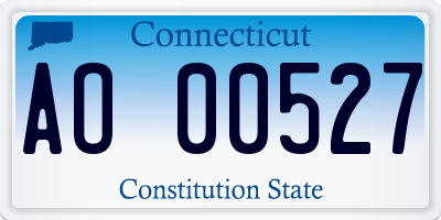 CT license plate AO00527