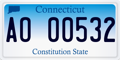 CT license plate AO00532