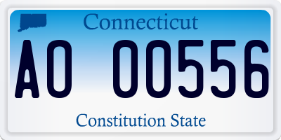 CT license plate AO00556