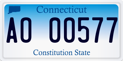 CT license plate AO00577
