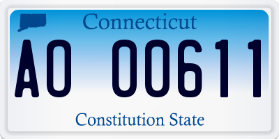 CT license plate AO00611