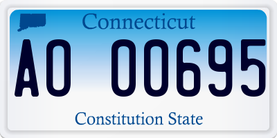 CT license plate AO00695