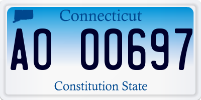 CT license plate AO00697
