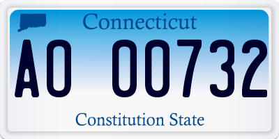 CT license plate AO00732