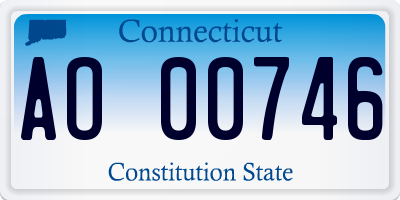 CT license plate AO00746