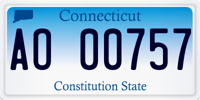CT license plate AO00757