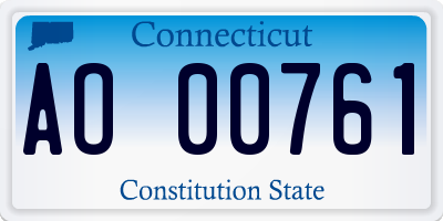 CT license plate AO00761