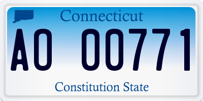CT license plate AO00771