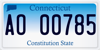 CT license plate AO00785