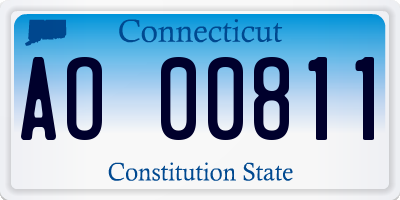 CT license plate AO00811
