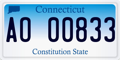 CT license plate AO00833