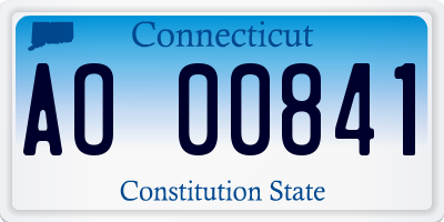 CT license plate AO00841