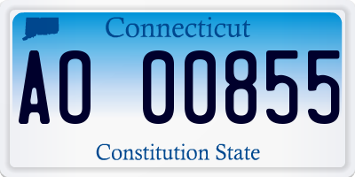 CT license plate AO00855