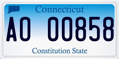 CT license plate AO00858