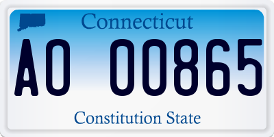 CT license plate AO00865