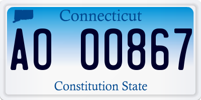 CT license plate AO00867