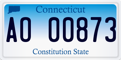 CT license plate AO00873