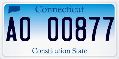 CT license plate AO00877