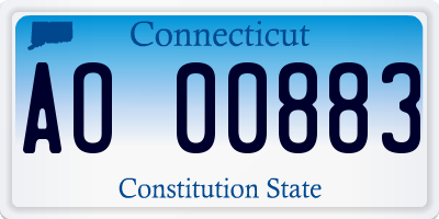 CT license plate AO00883