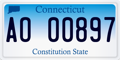 CT license plate AO00897