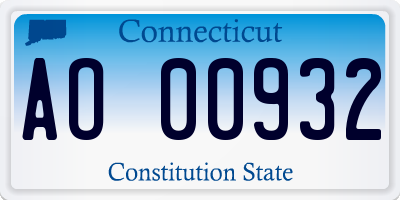 CT license plate AO00932