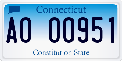 CT license plate AO00951