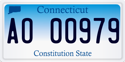 CT license plate AO00979