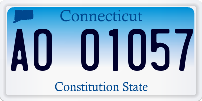 CT license plate AO01057