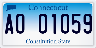 CT license plate AO01059